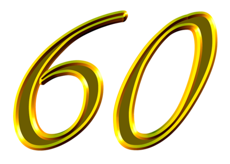 Цифра 50 Золотая