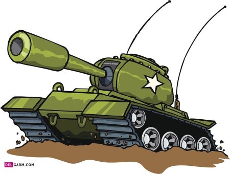 Мультяшный военный танк
