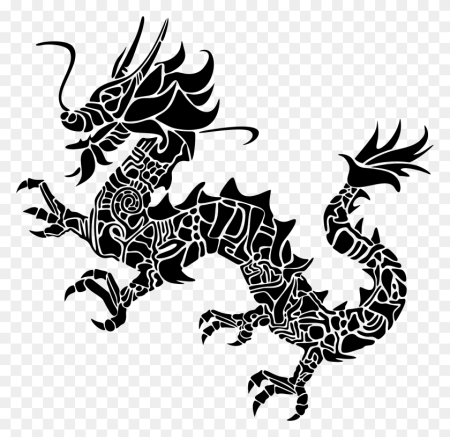 Eastern Dragon монохромный