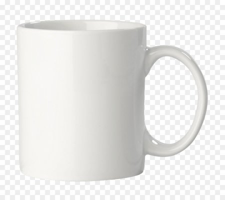 Белая Кружка на прозрачном фоне