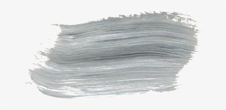 Мазок белой краски на прозрачном фоне