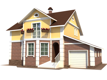 Дом на прозрачном фоне