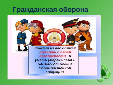 Презентация Гражданская оборона для детей