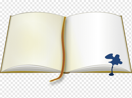 Раскрытая книжка на прозрачном фоне