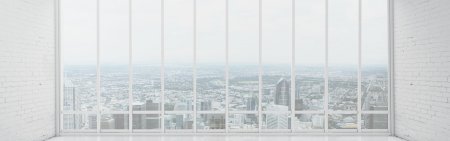 Панорамное окно на белом фоне