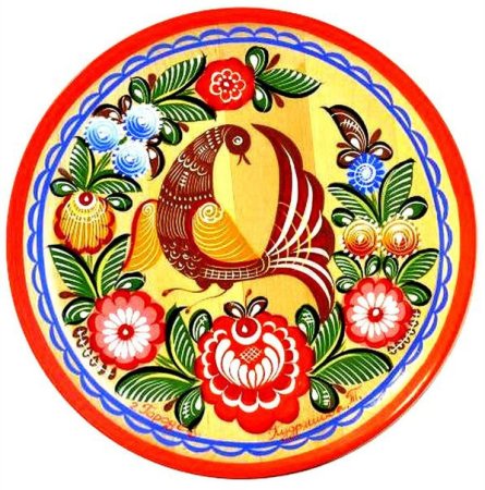 Городецкая роспись разносы