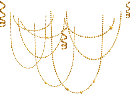 Золотые бусы на елку