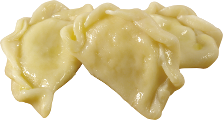 Вареники на белом фоне