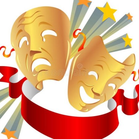 Театральные атрибуты на прозрачном фоне