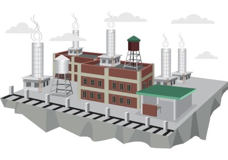 Завод иллюстрация