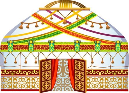 Юрта Шанырак вектор