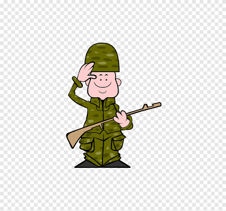 Мультяшный военный