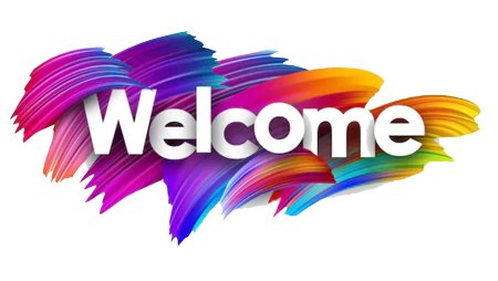 Надпись Welcome на прозрачном фоне