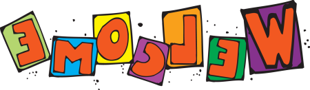 Мультяшная надпись Welcome