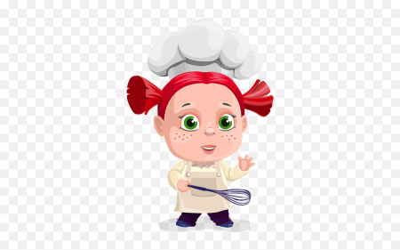 Повар для детей на прозрачном фоне