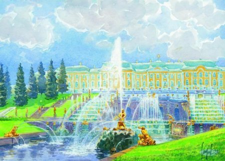 Петергоф дворец скетч