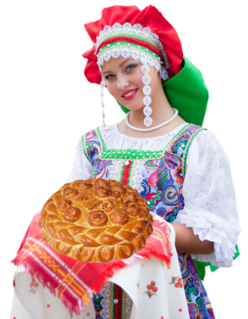 Девушка с караваем