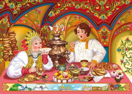 Чаепитие с самоваром