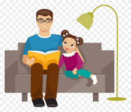 Отец с сыном Hockey Family клипарт
