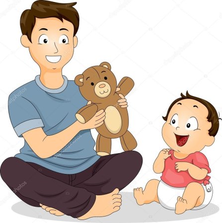 Отец на прозрачном фоне
