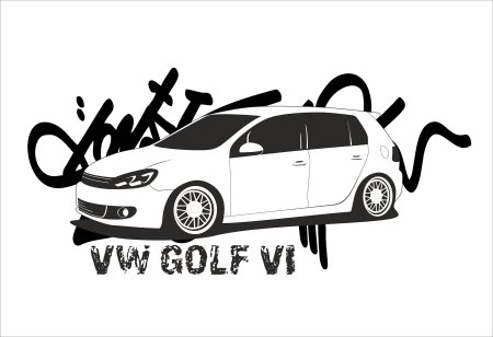 Volkswagen Golf наклейка