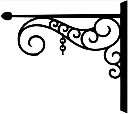 Кованая консоль кронштейн вывеска