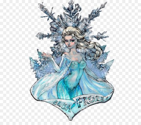 Снежная Королева на прозрачном фоне