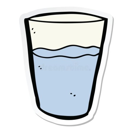 Стакан воды мультяшный