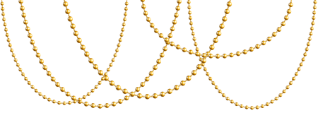 Бусы золотые новогодние