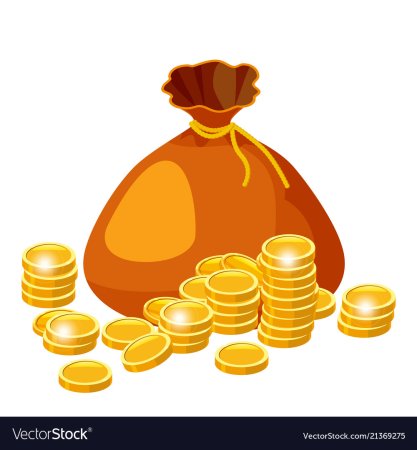 Мешок с монетами вектор