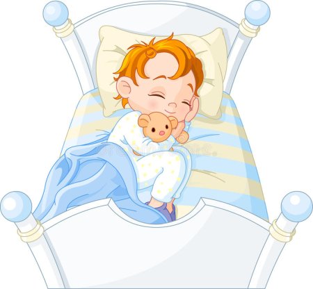 Спящий ребенок вектор