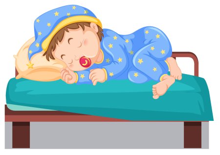Ребенок спит вектор