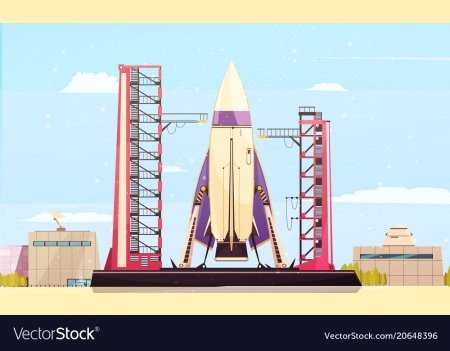 Вектор космический стартовая площадка