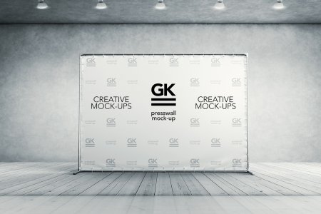 Мокап Press Wall/brand Wall