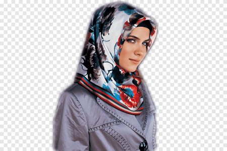 Девушка в платке для фотошопа