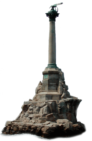 Памятник затопленным кораблям Севастополь вектор