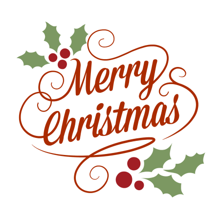 Надпись Merry Christmas на прозрачном фоне