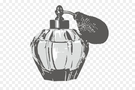 Флакон духов черно белый