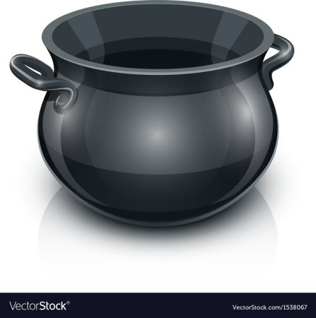 Чугунок на белом фоне