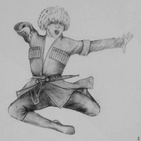 Джигит рисунок