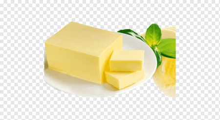 Масло сливочное на прозрачном фоне