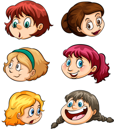 Детские лица мультяшные