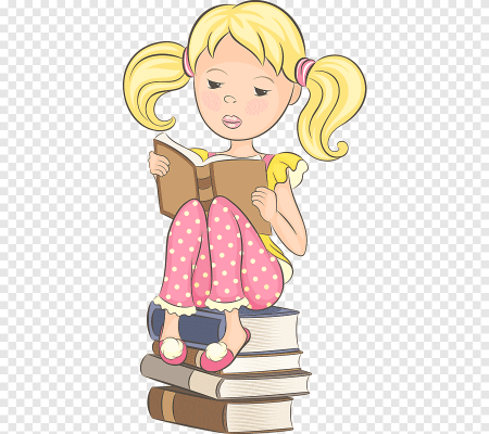 Девочка с книгой мультяшная