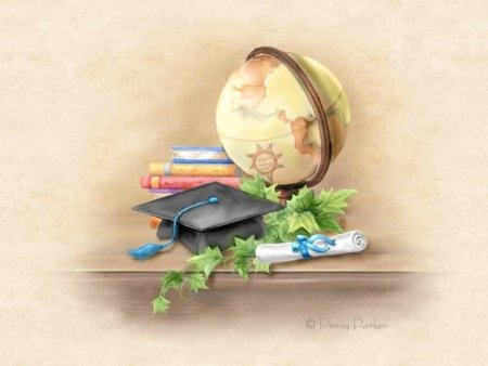 Школьный Глобус с книжками
