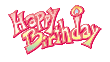 Надпись Happy Birthday для фотошопа