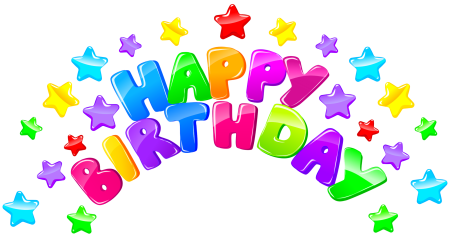 Надпись Happy Birthday в строчку