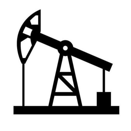 Нефтяная вышка на белом фоне