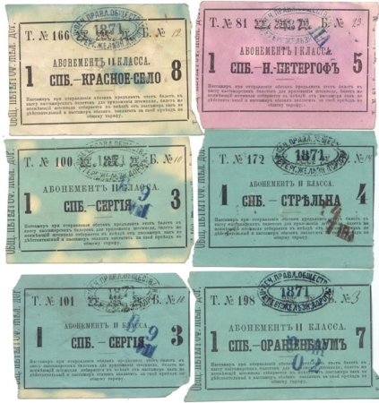 Старинные железнодорожные билеты