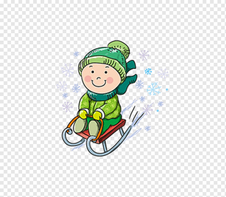 Зимние забавы на прозрачном фоне