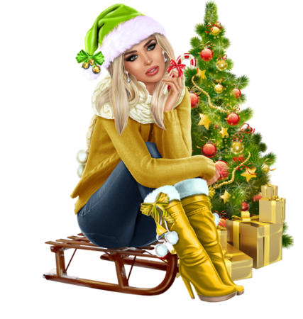 Девушка новый год